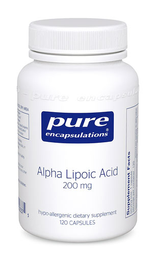 Альфа-липоевая кислота - 200 мг - 120 капсул - Pure Encapsulations Pure Encapsulations