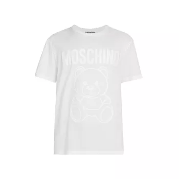 Фантазийная футболка с логотипом медведя Moschino