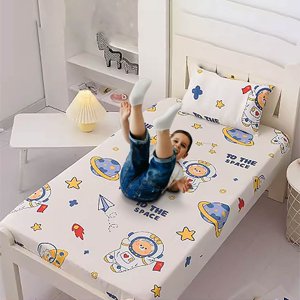 Dademeo Clearance Under 25 Dollar Full Bed Sheets Cotton Percale Previous Order Kid Bedding Sheet Twin, Trucks Fitted Sheet, Construction Vehicle Bedding Sheet for Boys, Cartoon Bed Cover Beige Dademeo