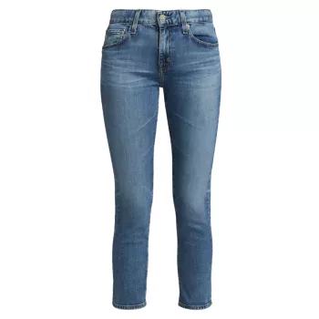 Укороченные джинсы узкого кроя со средней посадкой Ex-Boyfriend AG Jeans