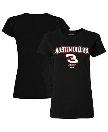 Женская черная футболка Austin Dillon Car Richard Childress Racing Team Collection
