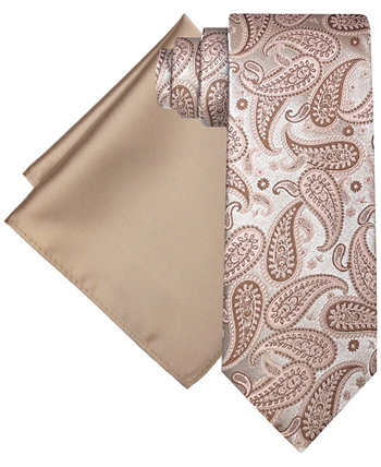 Мужской комплект с галстуком и однотонным нагрудным платком с рисунком пейсли Steve Harvey