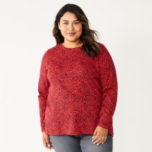 Plus Size Sonoma Goods For Life® Everyday Crewneck Long Sleeve Top SONOMA