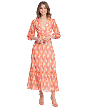 Women's Geo-Print Maxi Dress Donna Morgan