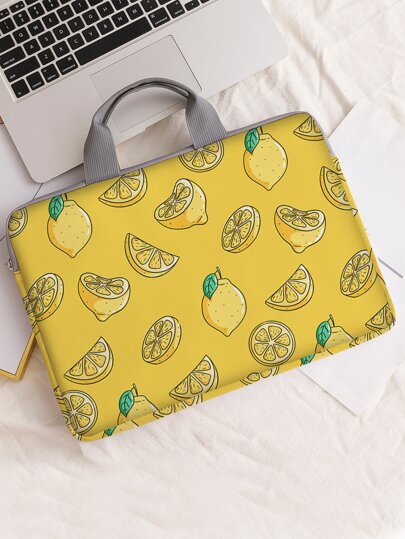 1шт Сумка для ноутбука 14 дюймов лимон с рисунком SHEIN
