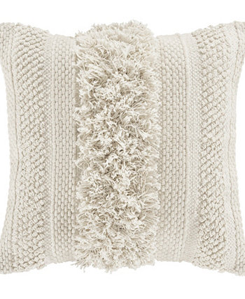Driftway Pillow Square Decorative Throw Pillow, 18" x 18" White Sand