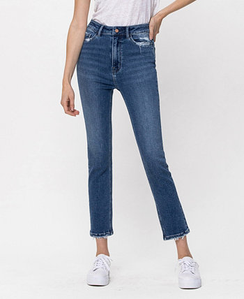 Женские узкие прямые джинсы до щиколотки стрейч с высокой посадкой VERVET
