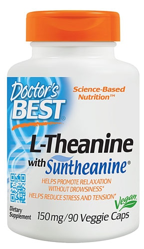 Doctor's Best L-теанин с Suntheanine® -- 150 мг -- 90 растительных капсул Doctor's Best