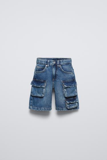 Детские спортивные шорты Zara MULTIPOCKET DENIM JORTS ZARA