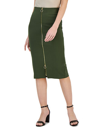 Женская юбка-карандаш Ponte с молнией спереди, созданная для Macy's I.N.C. International Concepts