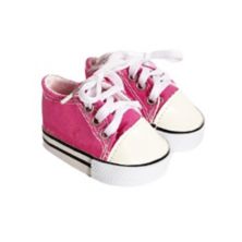 Ярко-розовые кроссовки из плотной ткани на рост 18 # 34; Модные куклы для девочек MBD
