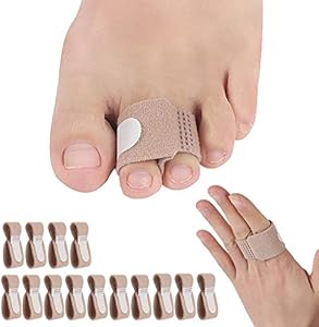 14 Pieces Broken Toe Wraps, Cushioned Bandages, Hammer Toe Separator Splints, Toe Straight, Hammer Toe Wrap, Cushioned Corrector, for Broken Toe, Hammer Toe Yimanduo