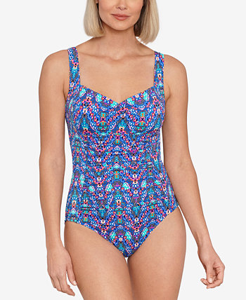 Women's Tummy-Control Shirred One-Piece Swimsuit, Created for Macy's Swim Solutions