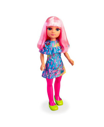 Неоновая модная кукла с розовыми волосами Nancy
