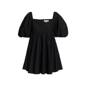 Leigh Puff-Sleeve Babydoll Dress CAROLINE CONSTAS