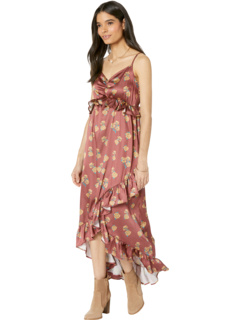 Satin Floral Flounce Strap Dress D5-3026 Rock and Roll Cowgirl