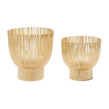 CosmoLiving by Cosmopolitan Openwork Candle Holder Table Decor 2-piece Set CosmoLiving