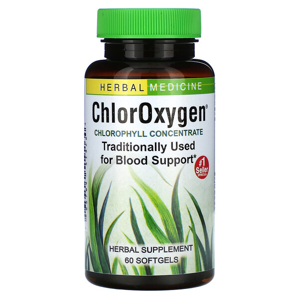 ChlorOxygen, Концентрат Хлорофилла - 60 капсул - Herbs Etc. Herbs Etc.