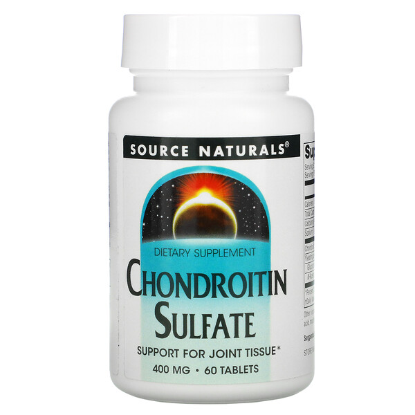Chondroitin Sulfate, 400 mg, 60 Tablets Source Naturals
