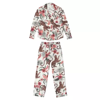 Хлопковый пижамный комплект из 2 предметов «Джунгли» Desmond & Dempsey