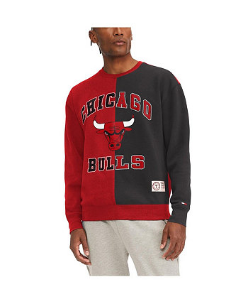 Мужской красно-черный пуловер с разрезом Chicago Bulls Keith Tommy Jeans