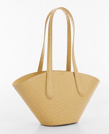 Women's Leather-Effect Shopper Bag MANGO
