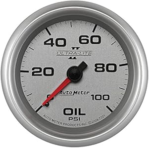 Auto Meter 7721 Ultra-Lite Pro II 2-5/8" 0-100 PSI Mechanical Oil Pressure Gauge Auto Meter