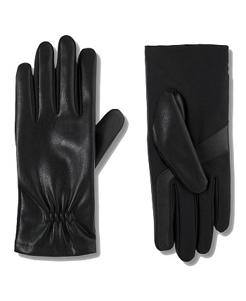 Женские перчатки из искусственной кожи на подкладке ISOTONER