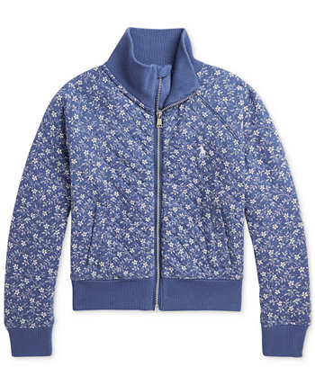 Toddler & Little Girls Floral Quilted Double-Knit Jacket Polo Ralph Lauren