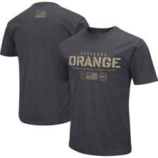 Men's Colosseum Heather Black Syracuse Orange Big & Tall OHT Military Appreciation Playbook T-Shirt Colosseum