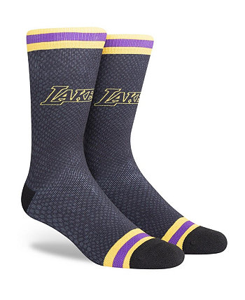 Мужские черные носки с круглым вырезом Los Angeles Lakers Hardwood Classics PKWY