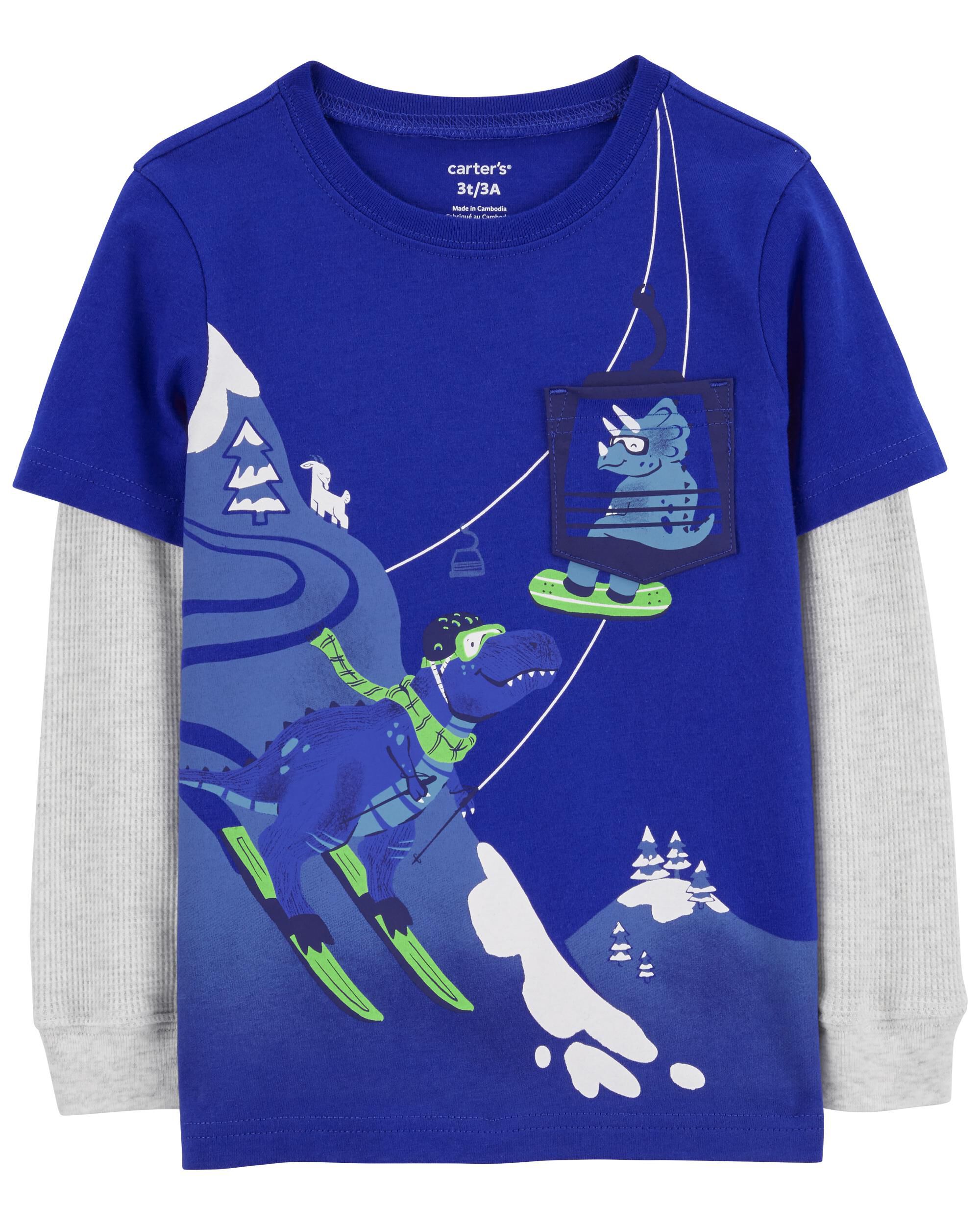 Многослойная лыжная футболка Baby Dinosaur Carter's