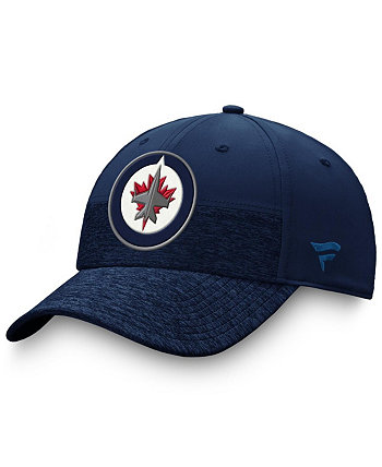 Мужская темно-синяя двухцветная гибкая кепка Winnipeg Jets Authentic Pro Locker Room Fanatics
