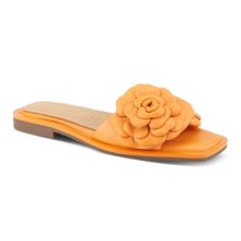 Spring Step Domonique Women's Leather Flower Slide Sandals Spring Step