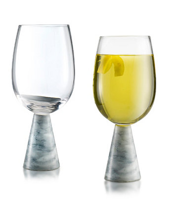 Мраморные универсальные бокалы для вина, набор из 2, 14 унций Qualia Glass