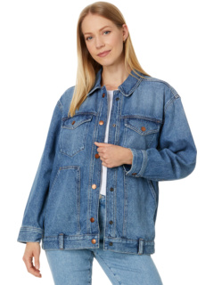 The Oversized Trucker Jean Jacket in Sentell Wash: Snap-Front Edition Madewell