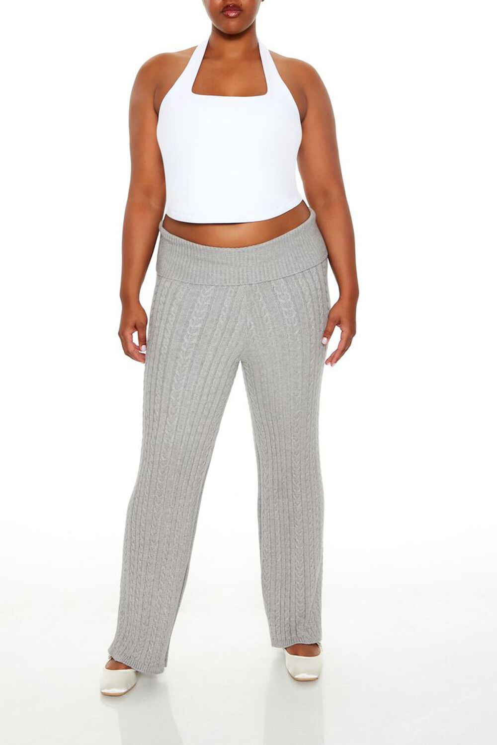 Plus Size Sweater-Knit Pants FOREVER21