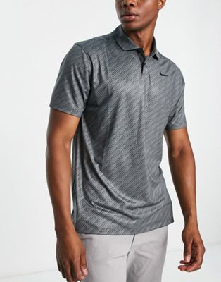 Nike Golf Dri-FIT Vapor stripe polo in gray Nike Golf