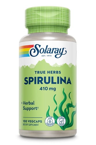 Спирулина - 410 мг - 100 капсул - Solaray Solaray