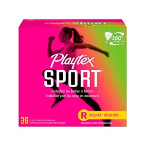 Playtex Sport Unscented Tampon, Regular Absorbency, 36 Count Playtex