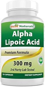 Best Naturals Alpha Lipoic Acid 300 mg 120 Capsules (Капсулы) Best Naturals