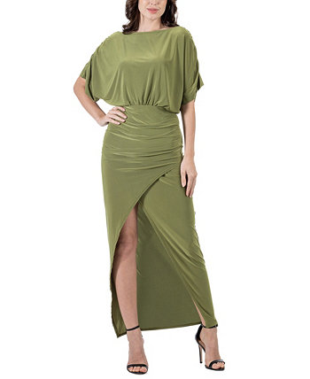 Женское платье макси с вырезом лодочкой и разрезом 24Seven Comfort