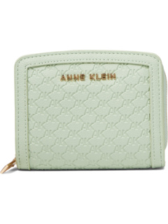 Маленький изогнутый кошелек с тисненым логотипом Anne Klein