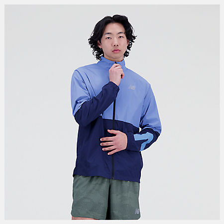 Упакованная куртка для бега с графическим принтом New Balance
