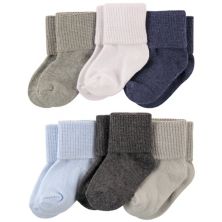 Комплект носков для новорожденных и малышей Luvable Friends, сине-серый Luvable Friends