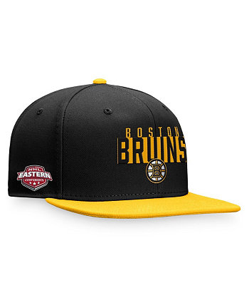 Мужская черно-золотая кепка Boston Bruins Fundamental с цветными блоками Snapback Fanatics