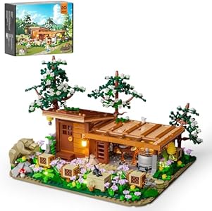 FUNWHOLE Bee-Farm Lighting Building-Bricks Set - Farm Bee Cottage Honey Workshop Collection LED Light Building Set 1274 Pcs for Adults and Teen FUNWHOLE