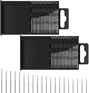 0.3-1.6 mm Micro Mini Drill Bit Set Tiny Drill Bits Small Shank Full-Ground HSS Twist Drill High Speed Steel Boards Tiny Drill Bits for Dill (40 Pieces) Honoson