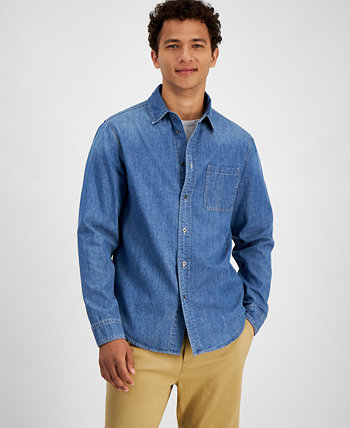 Мужская джинсовая рубашка из шамбре, созданная для Macy's And Now This