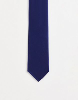 Темно-синий однотонный атласный галстук Gianni Feraud Gianni Feraud